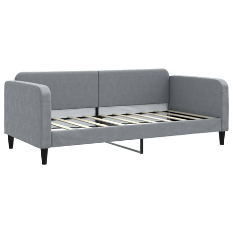 vidaXL Daybed with Mattress Light Grey 90x190 cm Fabric