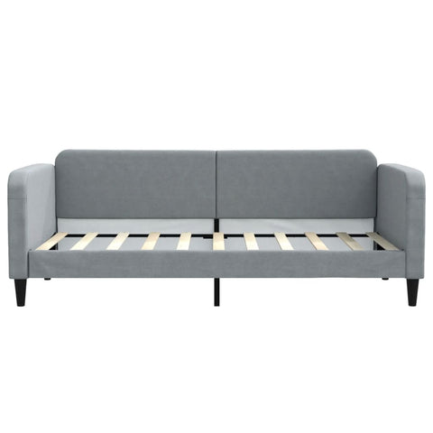 vidaXL Daybed with Mattress Light Grey 90x190 cm Fabric