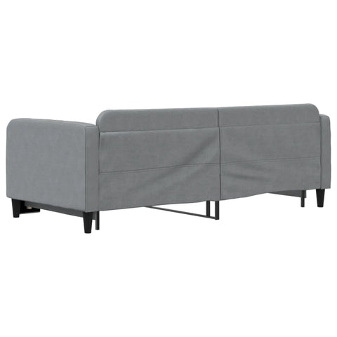 vidaXL Daybed with Trundle without Mattress Light Grey 90x190 cm Single