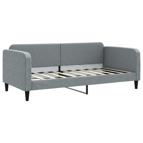 vidaXL Daybed with Trundle&Drawers without Mattress Light Grey 90x190 cm Single