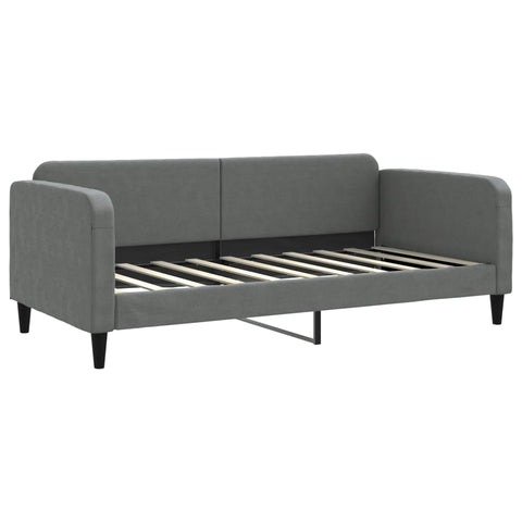 vidaXL Daybed with Trundle&Drawers without Mattress Dark Grey 90x190 cm Single