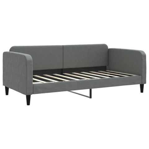 vidaXL Daybed with Trundle and Drawers Dark Grey 90x190 cm Fabric