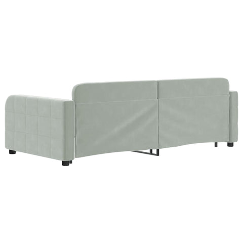 vidaXL Daybed with Trundle without Mattress Light Grey 90x190 cm Single