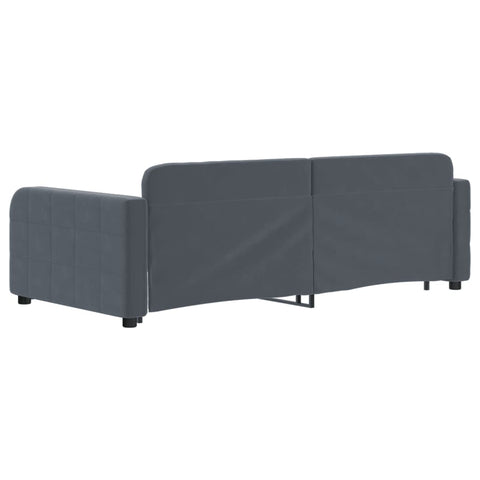 vidaXL Daybed with Trundle without Mattress Dark Grey 90x190 cm Single