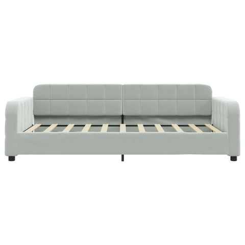 vidaXL Daybed with Trundle&Drawers without Mattress Light Grey 90x190 cm Single
