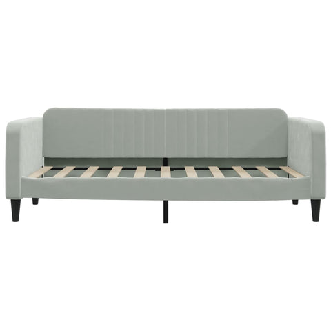 vidaXL Daybed with Mattress Light Grey 90x190 cm Velvet