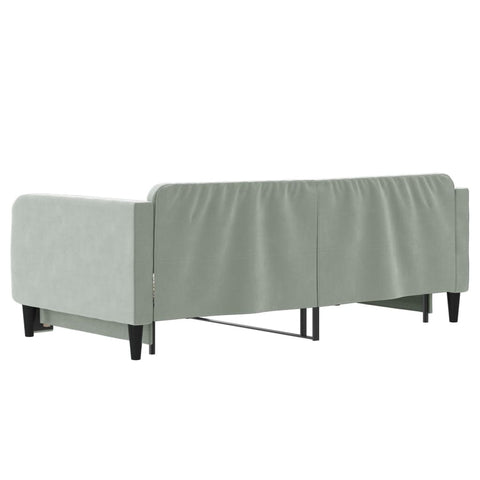 vidaXL Daybed with Trundle without Mattress Light Grey 90x190 cm Single