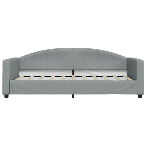 vidaXL Daybed with Mattress Blue Light Grey 90x190 cm Fabric