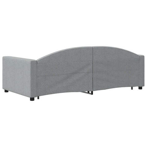 vidaXL Daybed with Trundle without Mattress Light Grey 90x190 cm Single