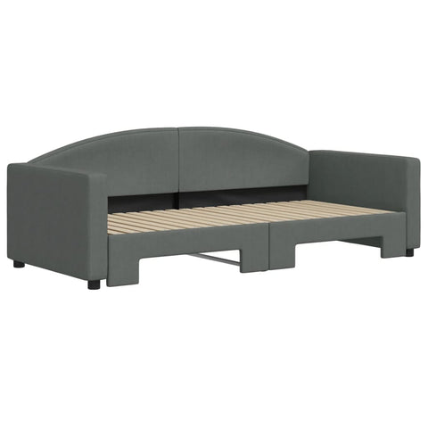 vidaXL Daybed with Trundle without Mattress Dark Grey 90x190 cm Single