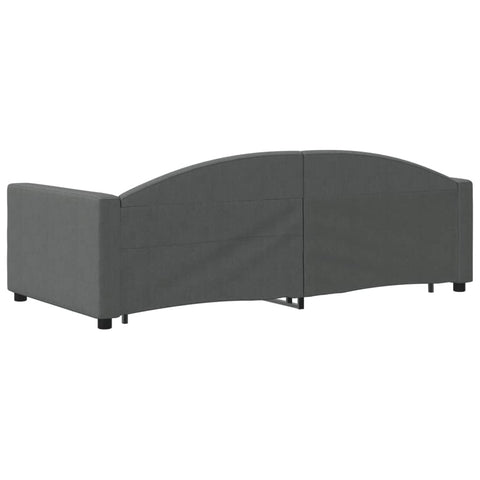 vidaXL Daybed with Trundle without Mattress Dark Grey 90x190 cm Single
