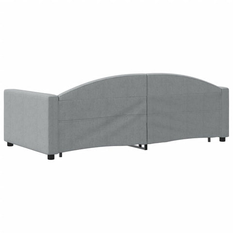 vidaXL Daybed with Trundle&Drawers without Mattress Light Grey 90x190 cm Single