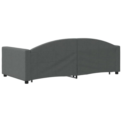 vidaXL Daybed with Trundle&Drawers without Mattress Dark Grey 90x190 cm Single