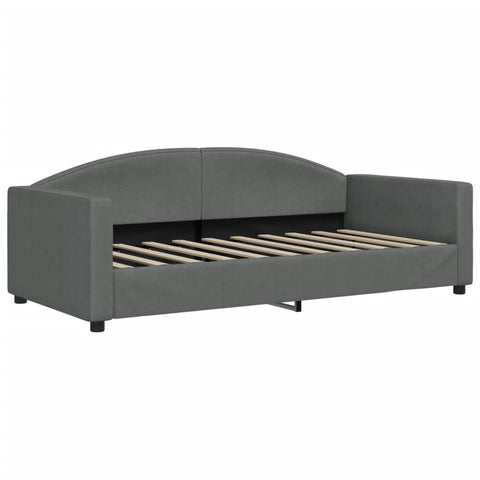 vidaXL Daybed with Trundle&Drawers without Mattress Dark Grey 90x190 cm Single