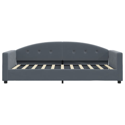 vidaXL Daybed with Mattress Dark Grey 90x190 cm Velvet