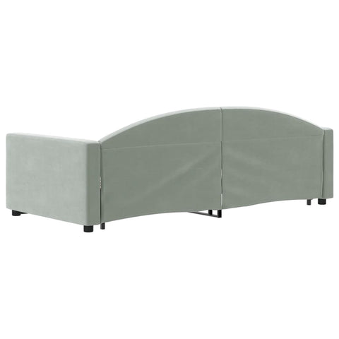 vidaXL Daybed with Trundle without Mattress Light Grey 90x190 cm Single