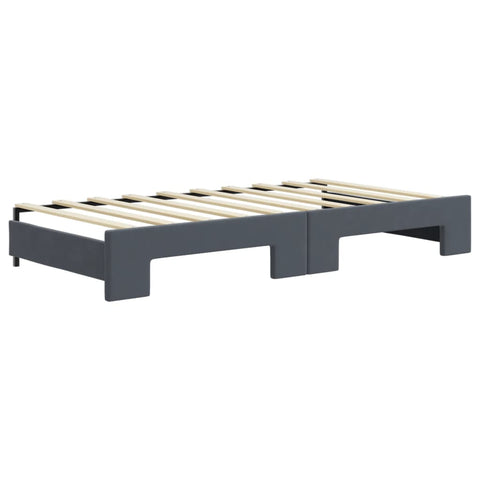 vidaXL Daybed with Trundle without Mattress Dark Grey 90x190 cm Single