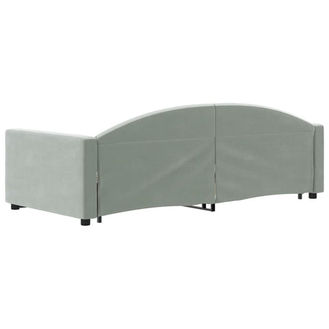 vidaXL Daybed with Trundle&Drawers without Mattress Light Grey 90x190 cm Single