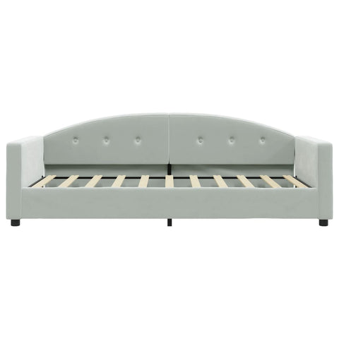 vidaXL Daybed with Trundle&Drawers without Mattress Light Grey 90x190 cm Single