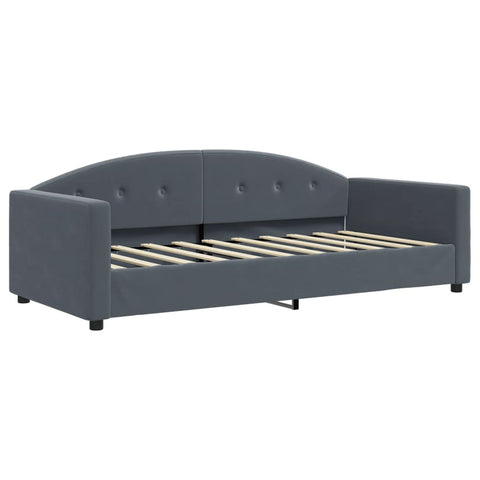 vidaXL Daybed with Trundle&Drawers without Mattress Dark Grey 90x190 cm Single