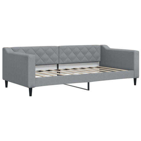 vidaXL Daybed with Mattress Light Grey 90x190 cm Fabric