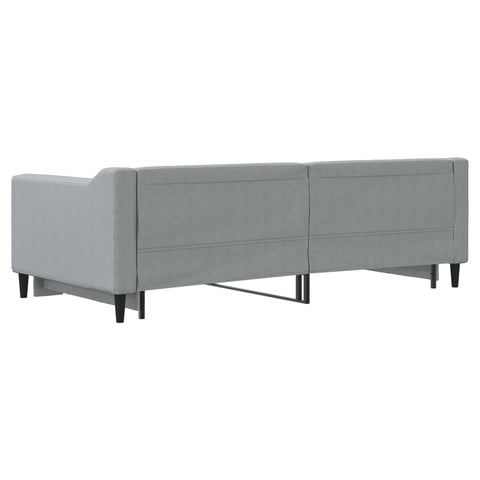 vidaXL Daybed with Trundle without Mattress Light Grey 90x190 cm Single