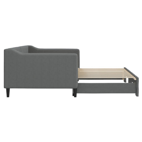 vidaXL Daybed with Trundle without Mattress Dark Grey 90x190 cm Single