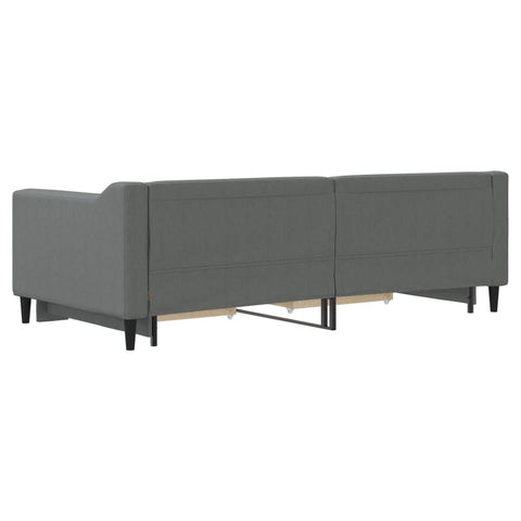 vidaXL Daybed with Trundle&Drawers without Mattress Dark Grey 90x190 cm Single