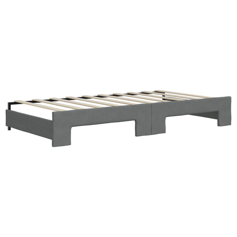 vidaXL Daybed with Trundle&Drawers without Mattress Dark Grey 90x190 cm Single