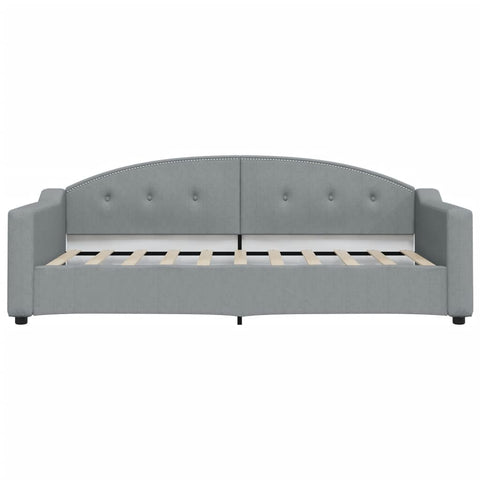 vidaXL Daybed with Mattress Light Grey 90x190 cm Fabric