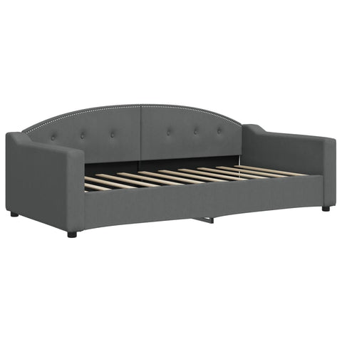 vidaXL Daybed with Mattress Dark Grey 90x190 cm Fabric
