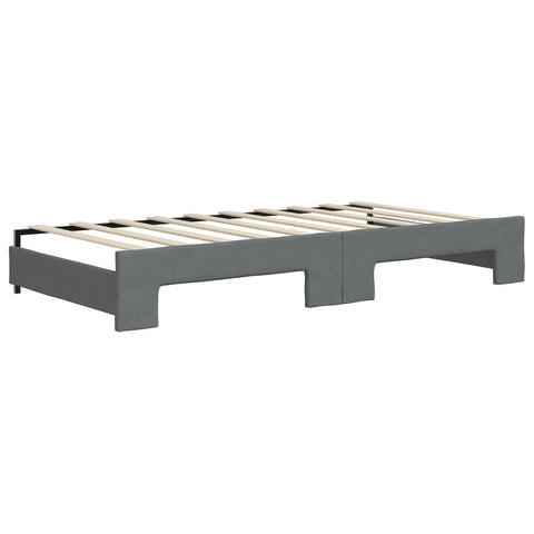 vidaXL Daybed with Trundle without Mattress Dark Grey 90x190 cm Single