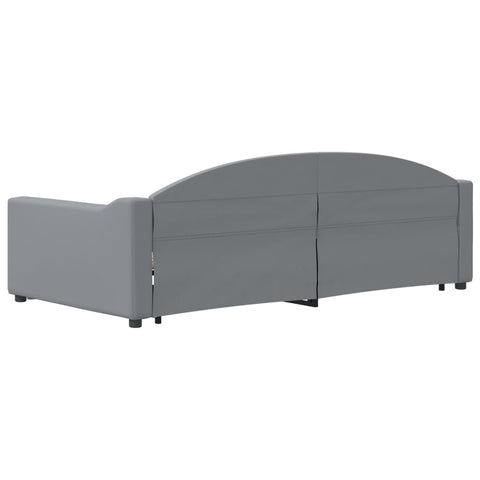 vidaXL Daybed with Trundle&Drawers without Mattress Light Grey 90x190 cm Single