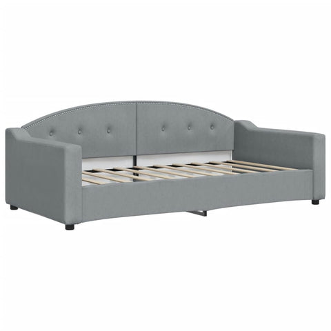 vidaXL Daybed with Trundle&Drawers without Mattress Light Grey 90x190 cm Single