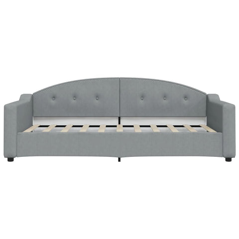 vidaXL Daybed with Trundle&Drawers without Mattress Light Grey 90x190 cm Single