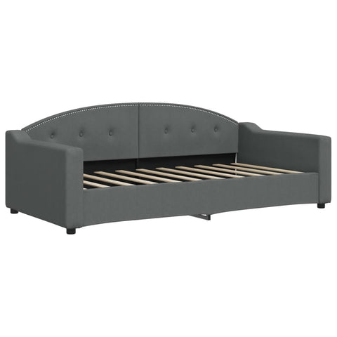 vidaXL Daybed with Trundle&Drawers without Mattress Dark Grey 90x190 cm Single