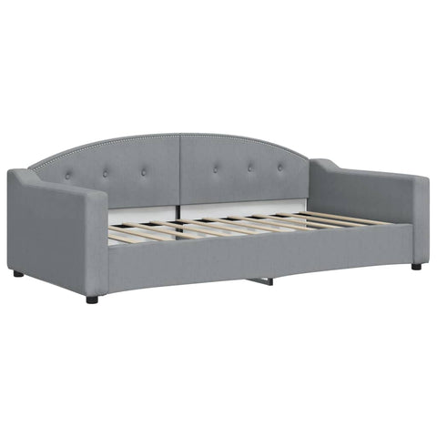 vidaXL Daybed with Trundle and Drawers Dark Grey 90x190 cm Fabric