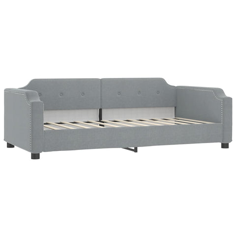 vidaXL Daybed with Mattress Light Grey 90x190 cm Fabric