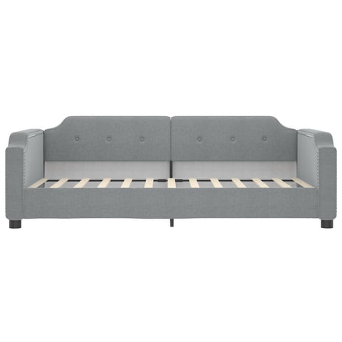 vidaXL Daybed with Mattress Light Grey 90x190 cm Fabric