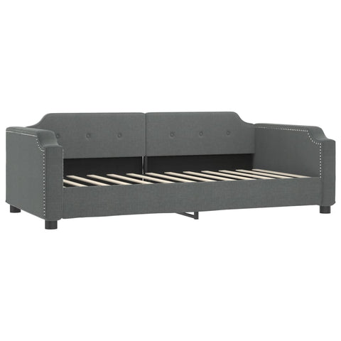 vidaXL Daybed with Mattress Dark Grey 90x190 cm Fabric