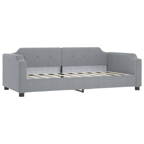 vidaXL Daybed with Trundle without Mattress Light Grey 90x190 cm Single