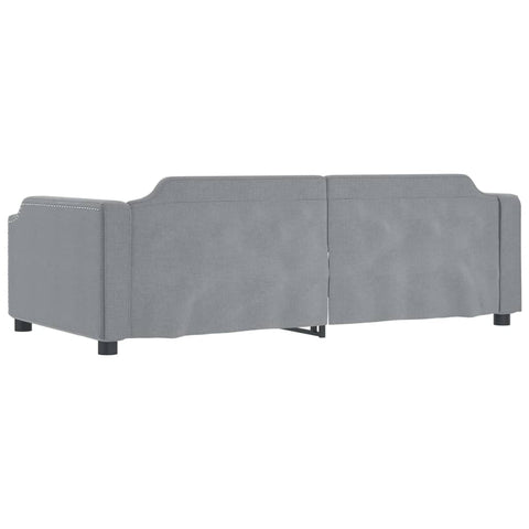 vidaXL Daybed with Trundle without Mattress Light Grey 90x190 cm Single