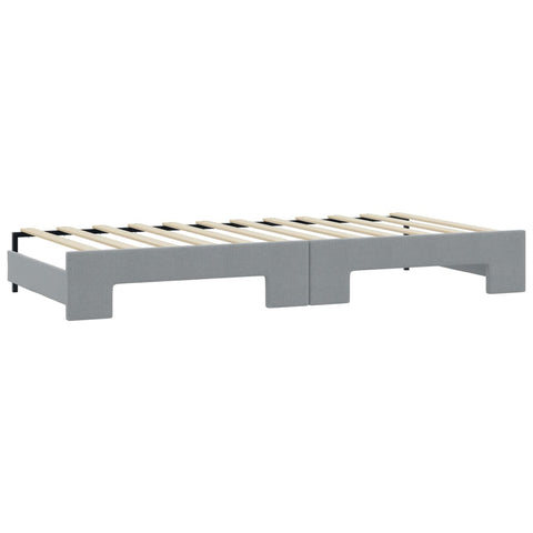 vidaXL Daybed with Trundle without Mattress Light Grey 90x190 cm Single