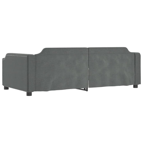 vidaXL Daybed with Trundle without Mattress Dark Grey 90x190 cm Single