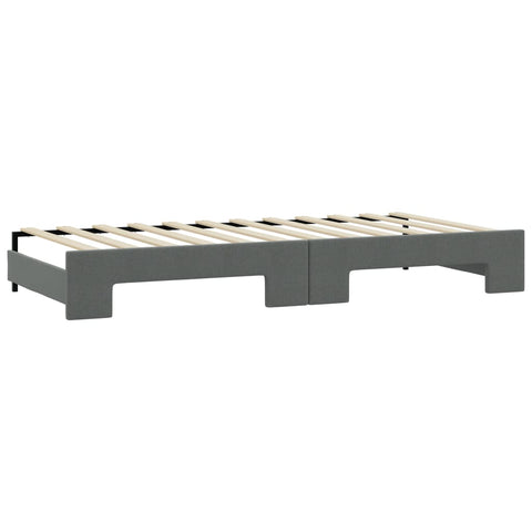 vidaXL Daybed with Trundle without Mattress Dark Grey 90x190 cm Single