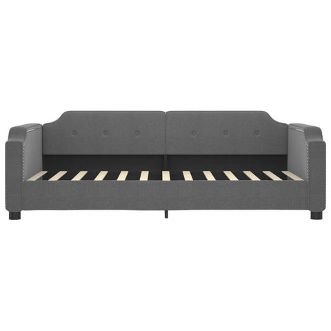 vidaXL Daybed with Trundle&Drawers without Mattress Dark Grey 90x190 cm Single