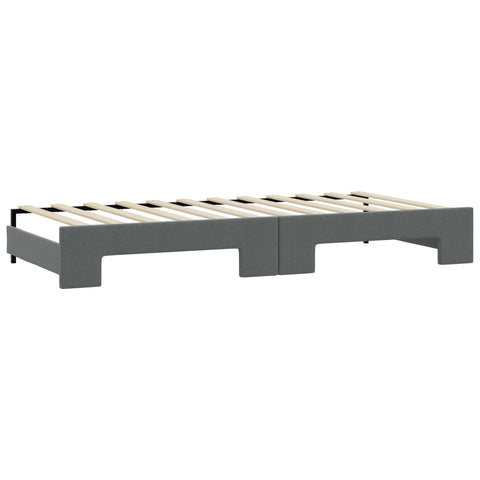 vidaXL Daybed with Trundle&Drawers without Mattress Dark Grey 90x190 cm Single
