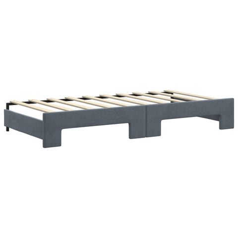 vidaXL Daybed with Trundle without Mattress Dark Grey 90x190 cm Single