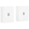 vidaXL Wall Mounted Cabinets 2 pcs White Engineered Wood