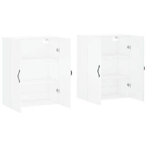 vidaXL Wall Mounted Cabinets 2 pcs White Engineered Wood